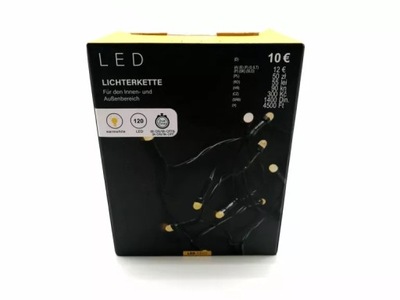 ŁAŃCUCH Z LAMPKAMI LED 120 DIOD CIEPŁY BIAŁY