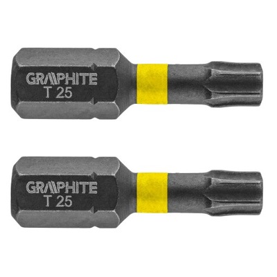 BIT KOŃCÓWKA UDAROWA TX25 25mm 2szt bity GRAPHITE