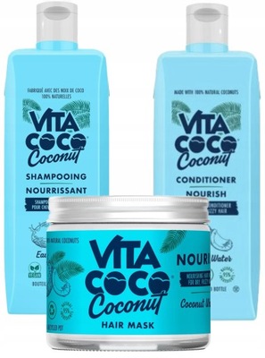 Vita Coco NOURISH Szampon Odżywka Maseczka Kuracja Odżywiająca