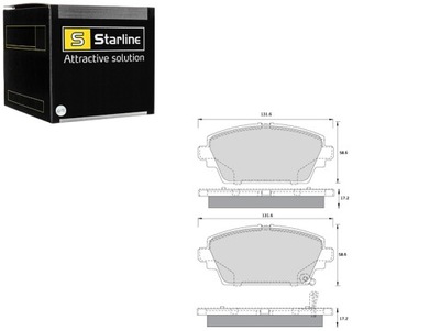 КОЛОДКИ ГАЛЬМІВНІ NISSAN ALMERA TINO PRIMERA КОМПЛЕКТ STARLINE