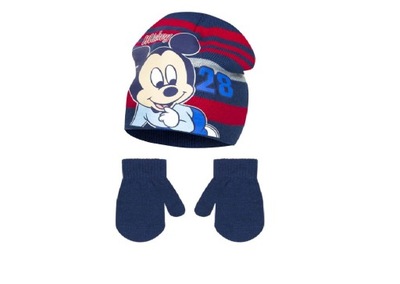 Disney Myszka Mickey czapka + rękawiczki r.50