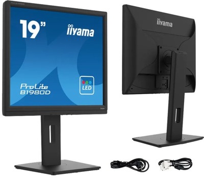 Monitor iiyama B1980D-B5 19" TN LED, 5:4, 1280x1024, HAS, VGA, DVI