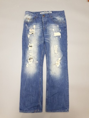 TAZZIO spodnie jeansy wycierane męskie 32/32 pas 91