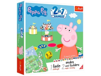 Gra 2w1 Chińczyk Węże i drabiny Świnka Peppa Trefl
