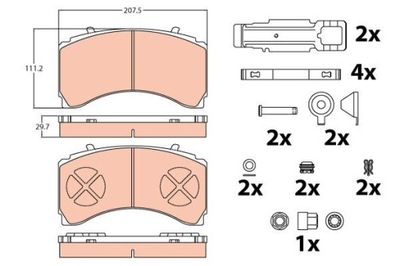 КОЛОДКИ HAM. DB T. ACTROSS- ANTOS- AROCS 11-