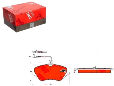 Trw гальмівні колодки гальмівні peugeot перед 407 04- фото №1