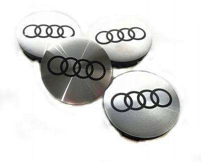 AUDI 4 PIEZAS TAPACUBOS KAPSLE TAPAS CIEGAS ALUFELG 56MM/52MM  