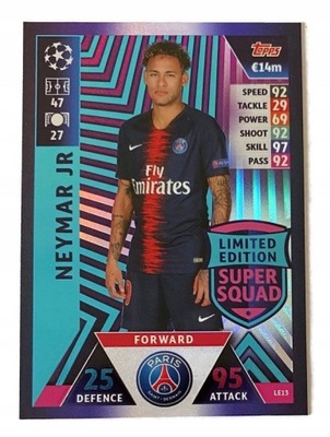 2018 2019 UEFA CHAMPIONS LEAGUE TOPPS LIMITED Neymar PSG