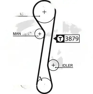 Набір ремінь розподільного валу k025457xs gates hyundai kia фото №1