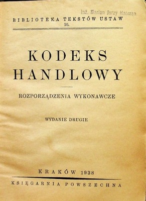 Kodeks handlowy 1938 r.