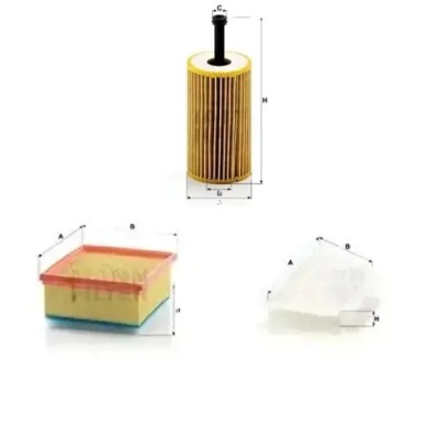 Комплект фильтров peugeot 206, 206 cc, 206 sw mann фильтр фото №1