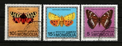 Mongolia seria znaczków pocztowych ( Fauna - motyle ) 1974 r