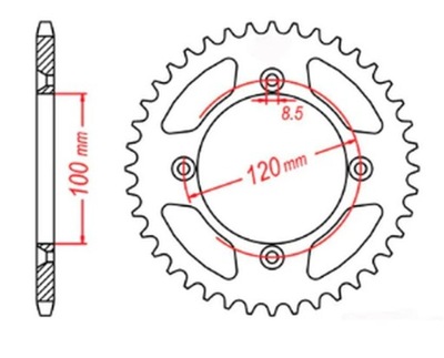 MTX PARTS 2023/03 ENGRANAJE PARTE TRASERA 798 49 SUZUKI RM 8  