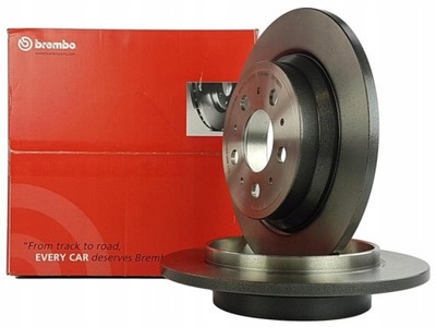 2 X BREMBO DISCOS DE FRENADO PARTE TRASERA 08.A915.21  