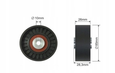 Nty rnk-pl-018 ролик направляющая / направляющая, ремень клиновой зубчатый фото №1