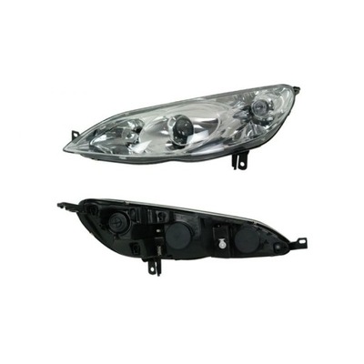 Tyc фара peugeot 407 04-08 /l/h1+h7/ фото №1