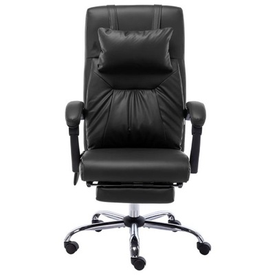 Krzesło biurowe z funkcją masażu, czarne, sztuczna