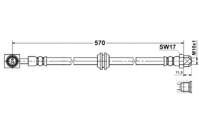 ПАТРУБОК ТОРМОЗНОЙ ELAST. МИНИ (R50 R53) (R52) 1.4D