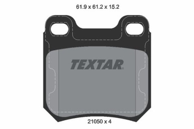 TEXTAR 2105002 ZAPATAS DE FRENADO  