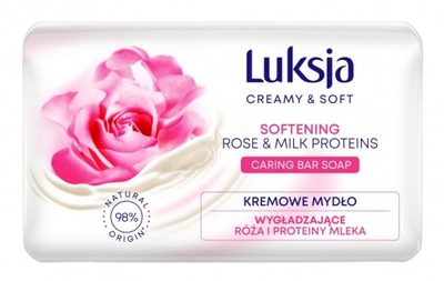 Kremowe mydło w kostce LUKSJA róża 90g