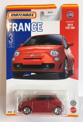 Matchbox FRANCE - 2019 Fiat 500 3/12