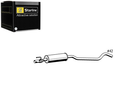 SILENCER TL. CENTRAL OPEL CORSA 1.0I 12V CATALYST 96- PCS. STARLINE - milautoparts-fr.ukrlive.com