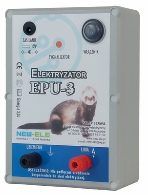 Elektryzator ogrodzeniowy EPU-3 pastuch o mocy 3J