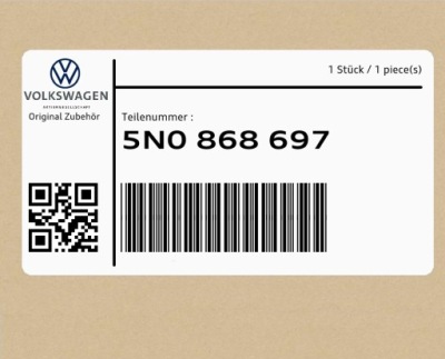Отбойник 5n0868697 vw tiguan фото №1