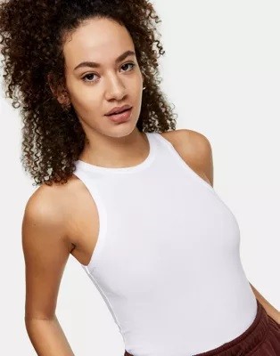 TOPSHOP BIAŁY BAWEŁNIANY TOP DAMSKI GŁADKI 34 VAL