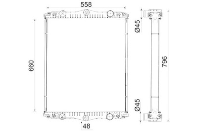 MAHLE RADUADOR DEL MOTOR DE AGUA DAF LF 45 LF 55 CE136C-GR184S1 01.01-  