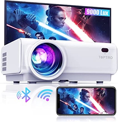 TOPTRO WiFi Projektor przenośny filmowy Bluetooth