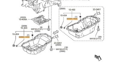 FORRO TAPONES SPUSTU ACEITES MAZDA PREMACY, RX-7  