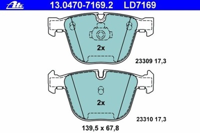 ZAPATAS HAM. PARTE TRASERA BMW SERIA-7 E65/E66 01-, X6 08-  