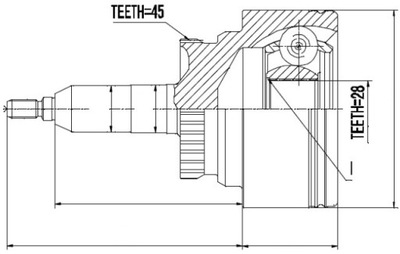 Npz-fr-045 nty шарнір зовнішній ford f150/f250/f350 94-14, expedition iii фото №1