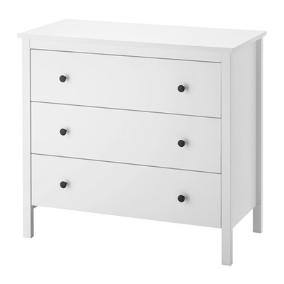 IKEA KOPPANG KOMODA 3 szuflady BIAŁA jak hemnes