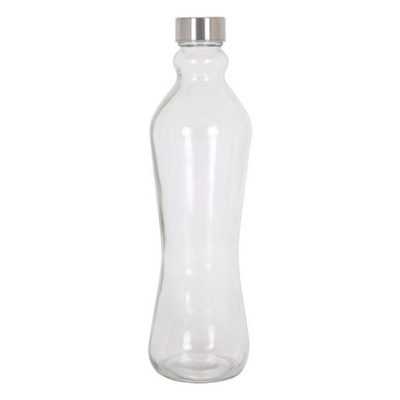 Butelka szklana 1L na wodę, zakręcana.