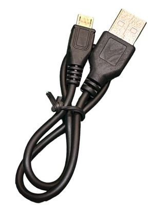 Kabel USB - Micro USB 30cm czarny krótki