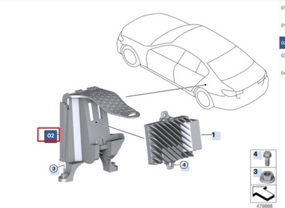 Bmw 5 g30 кронштейн asd 65159353272 фото №1