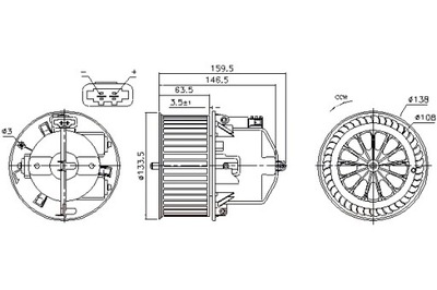 NISSENS VENTILADOR SOPLADORES VOLVO S60 II S80 II V60 I V60 II V70 3  