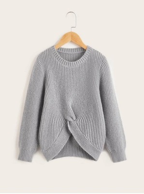 SHEIN SWETER DZIEWCZĘCY DZIANINOWY 140 117