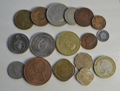 Monety Orient - miks - ciekawsze emisje - zestaw 17 monet