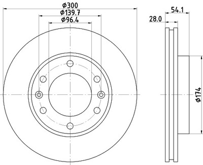 HELLA 8DD 355 114-341 DISC BRAKE  