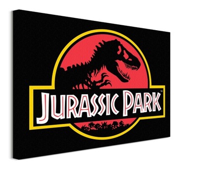 Obraz płótno Jurassic Park Logo Dinozaur 80x60 cm