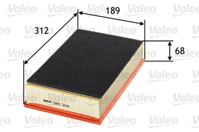 FILTRO AIRE VALEO 585204 C321911  