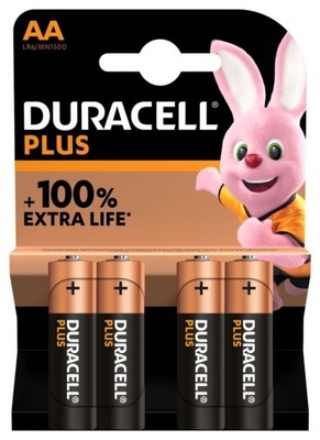 Duracell Duracell Plus MN1500 AA, Alkaline, 4 pc(s)