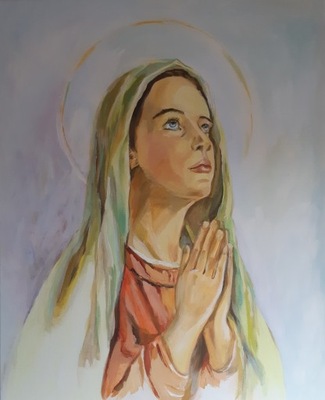 "Najświętsza Maryja Panna" Obraz na płótnie, AKRYL. Anastasiia Subbotina