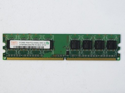 HYNIX DDR2 512MB DDR2 PC2-5300U - HYMP564U64CP8-Y5