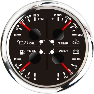 85MM WATER ТЕМПЕРАТУРЫ + OIL PRESSURE + FUEL LEVEL + VOLTAGE GAUGE 4 IN 1 M~74153