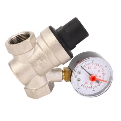 Regulator ciśnienia wody Regulowany uchwyt mosiądz 0-140PSI RV LR