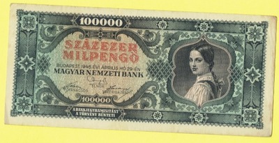 WĘGRY 100 000 MILPENGO 1946 r. - 1